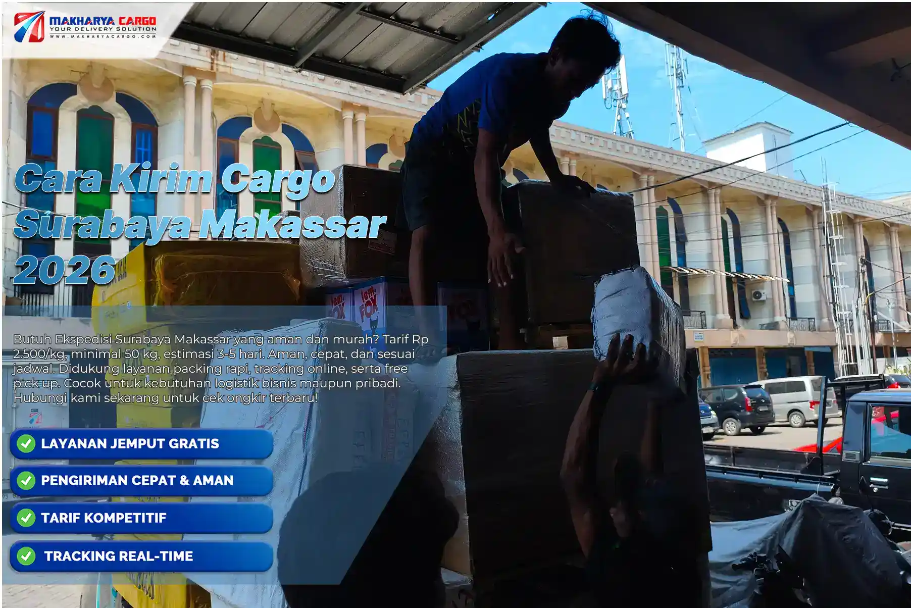 Cara Kirim Cargo Surabaya Makassar dengan layanan cargo aman untuk pengiriman barang antarpulau