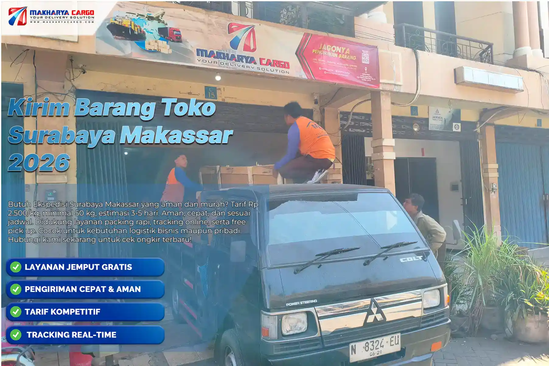 Kirim Barang Toko Surabaya Makassar dengan cargo profesional untuk distribusi stok barang yang aman