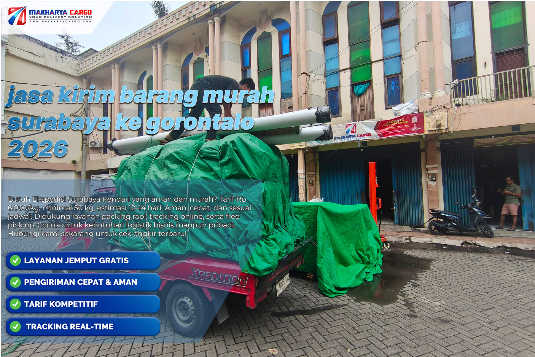 jasa kirim barang murah surabaya ke gorontalo