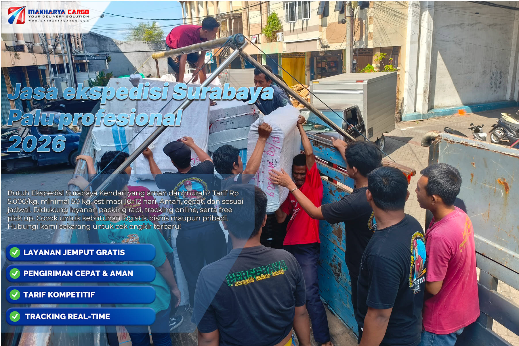 pengiriman barang besar Surabaya Palu via cargo