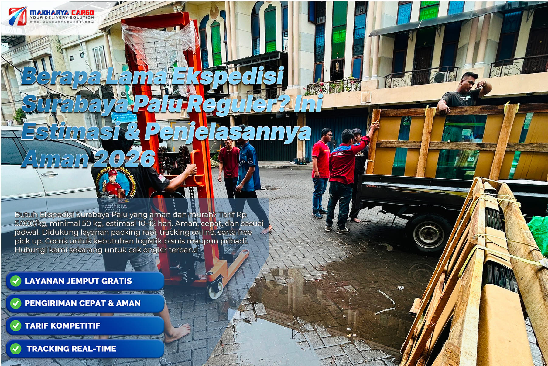 Berapa lama ekspedisi Surabaya Palu reguler
