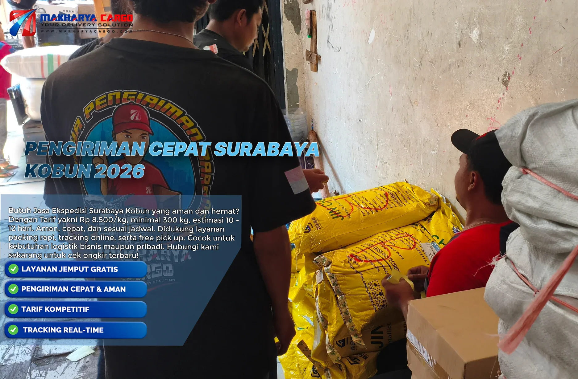 Pengiriman cepat Surabaya Kobun untuk barang siap dikirim