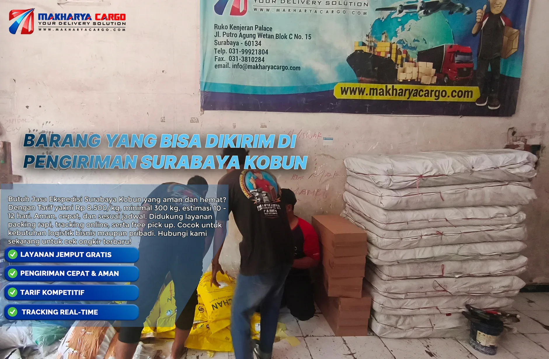 Barang yang bisa dikirim Surabaya Kobun untuk kebutuhan pribadi dan usaha