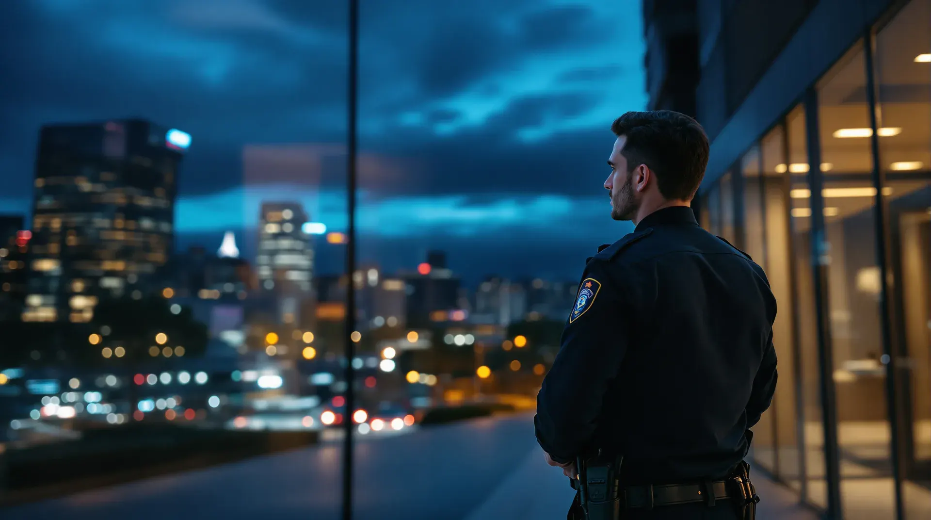 Licensed SRS security guard on duty in Sydney