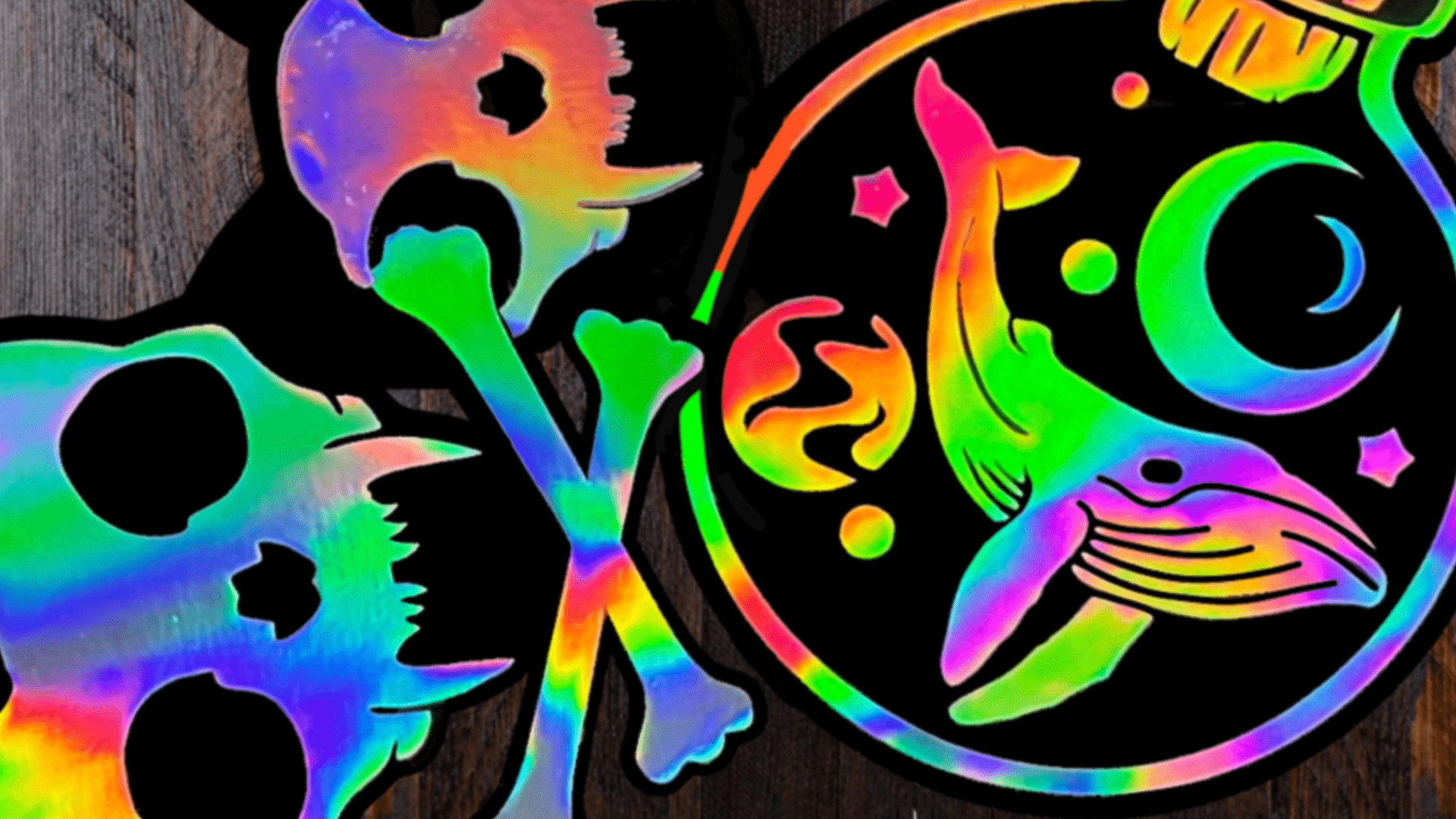 Handcrafted Holographic Vinyl Decals