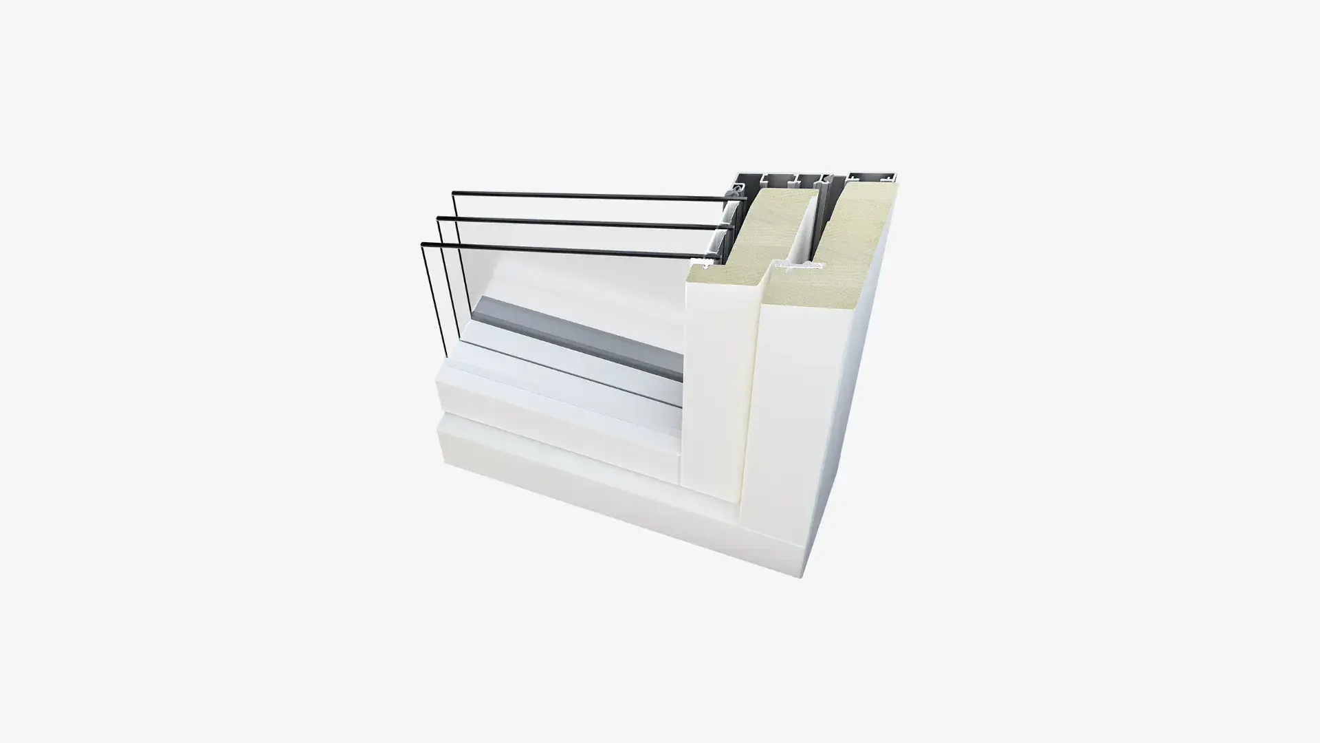 triple glaze window frame
