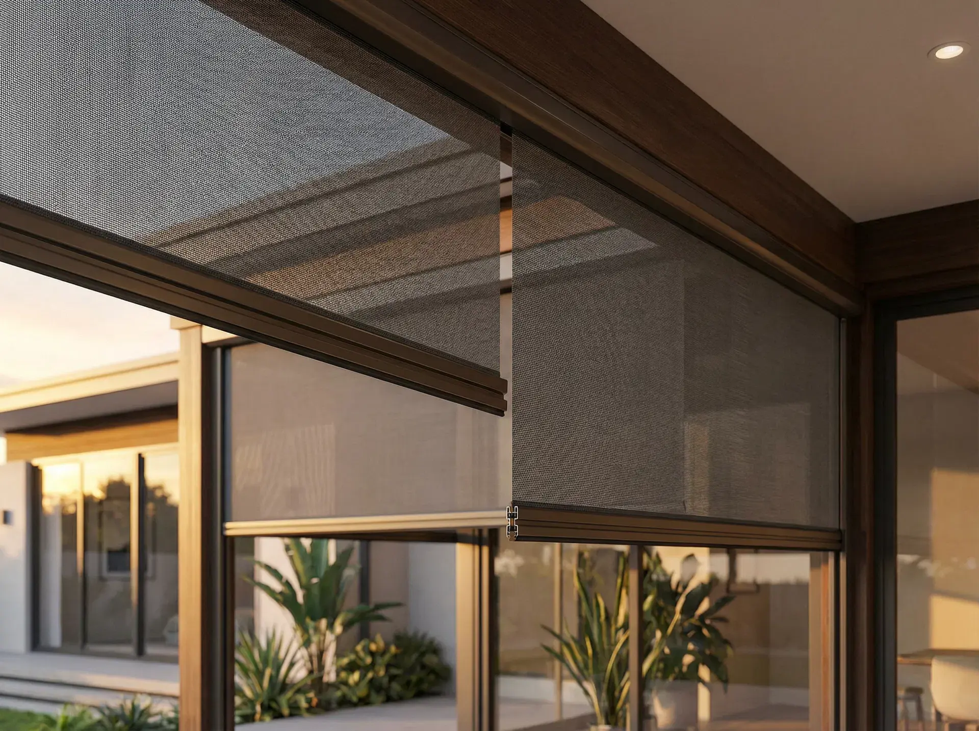 motorized retractable awning installed on patio in College Station TX