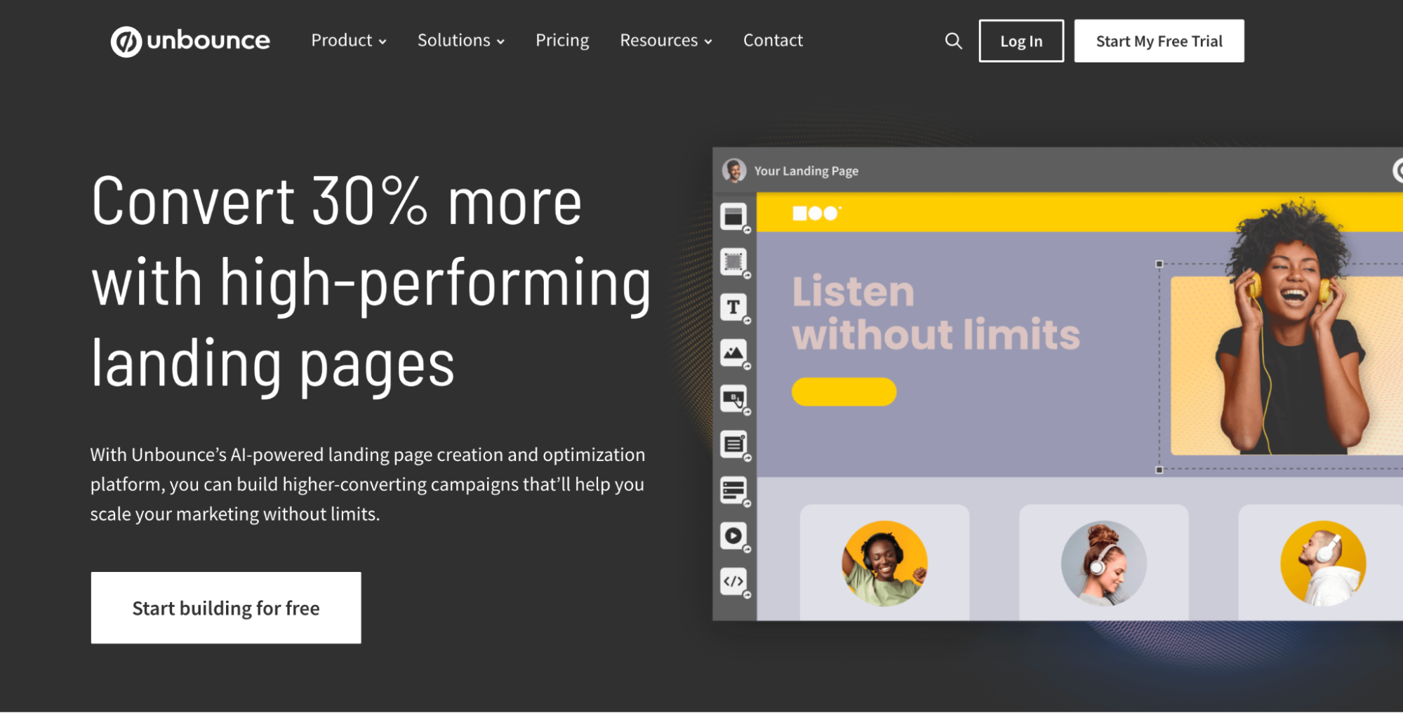 Unbounce: the best landing page builder for marketers and agencies