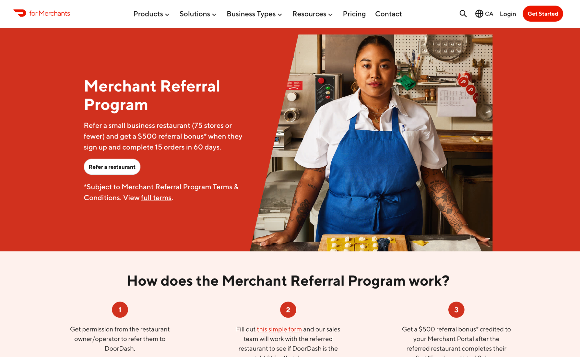 Doordash referral program screenshot