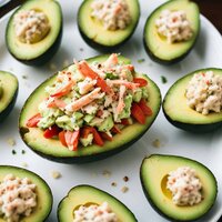 Summer Seafood Dishes 2 crab stuffed avocados