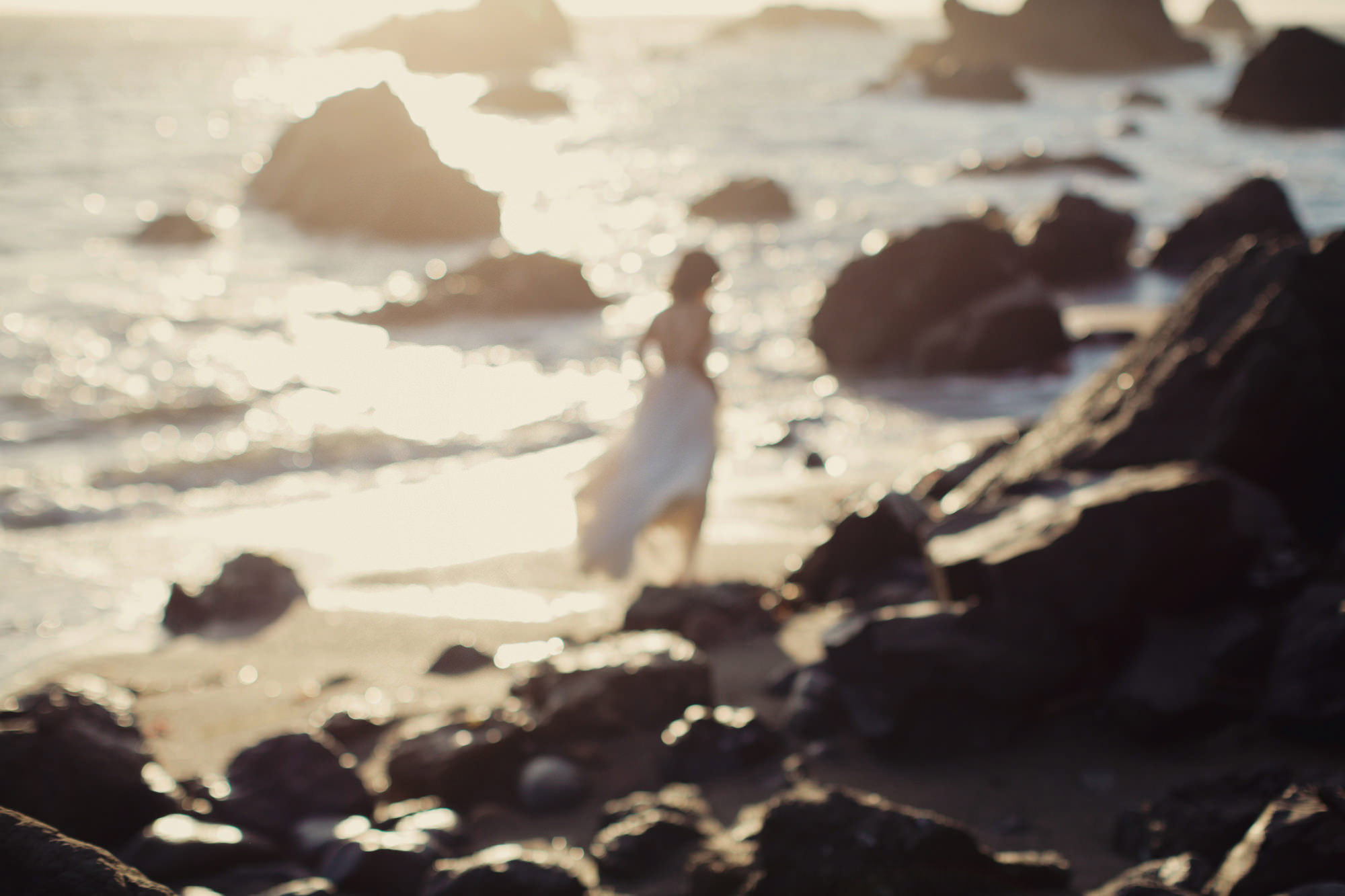 bride on the beach