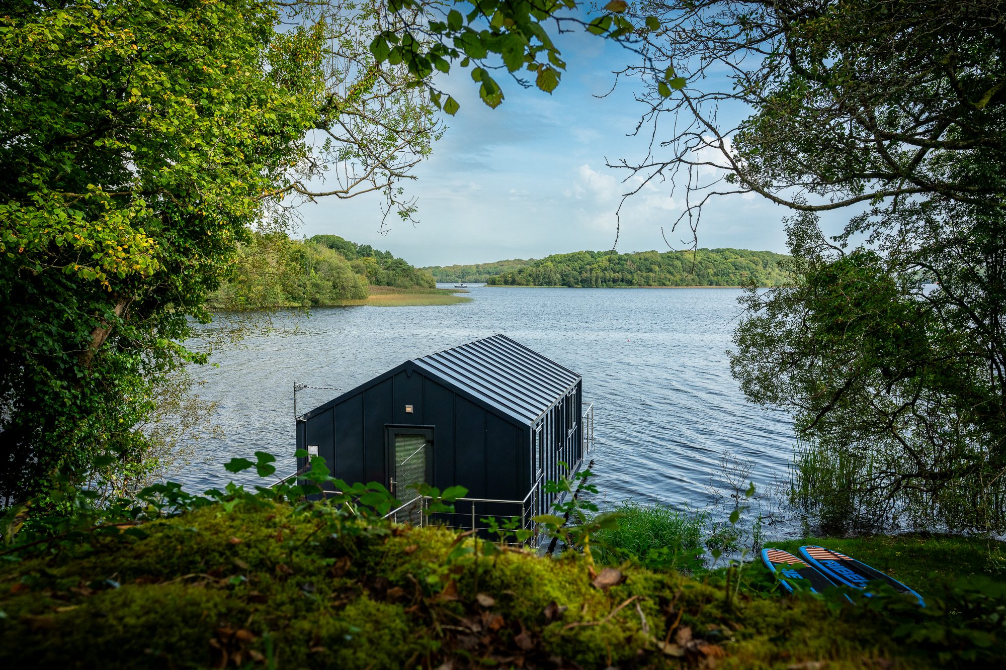 Bluefield Houseboats floating accommodation beside the water