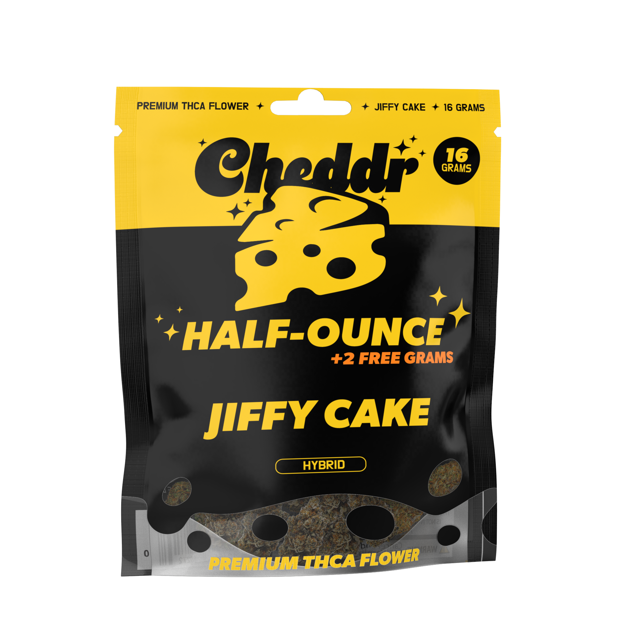 Cheddr Jiffy Cake Hybrid 16g THCa Flower