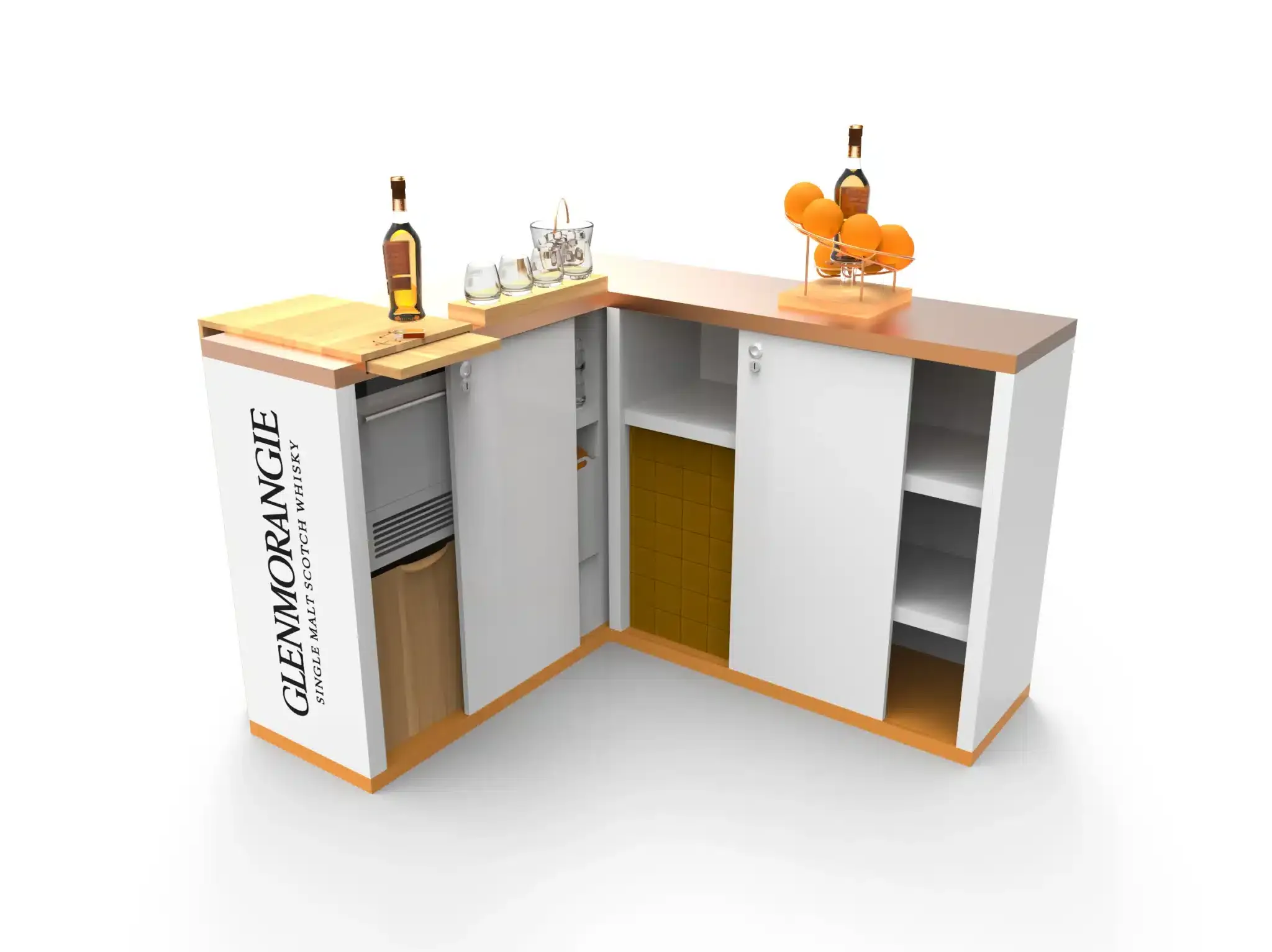 Stand Glenmorangie - comptoir vue derrière vue 2