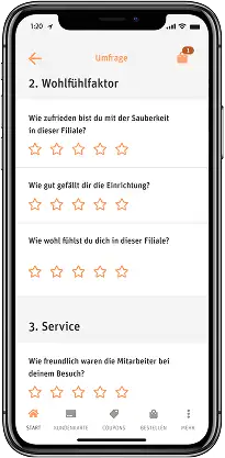 Bewertungen in der App