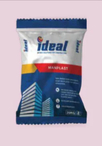 Ideal Manplast ready-mix plaster packaging for smooth wall and ceiling plastering