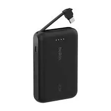 BELKIN POWER BANK BOOSTCHARGE 10K CON CABLE INTEGRADO NEGRO