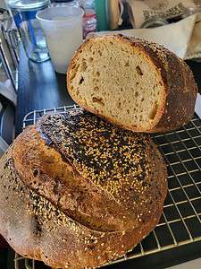 Whole wheat sourdough batard