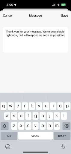 Start editing your message by clicking on the edit icon. Click ok once done