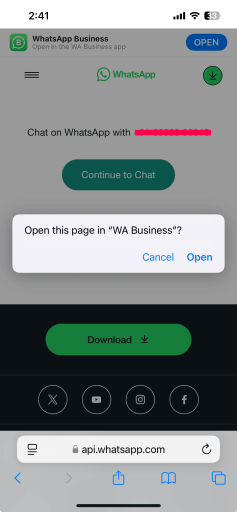 send WhatsApp message