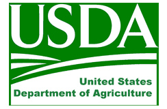 Logo of the United States Department of Agriculture (USDA).