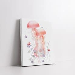 Canvas Zeemeerminnen met kwallen afbeelding