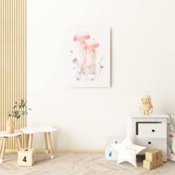 Canvas Zeemeerminnen met kwallen afbeelding