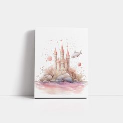 Canvas kinderkamer schilderij met kasteel print