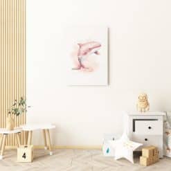Canvas kinderkamer schilderij met Walvis print