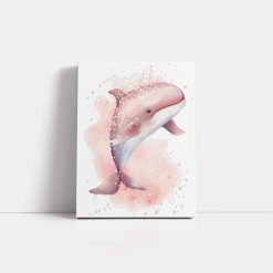 Canvas kinderkamer schilderij met Walvis print