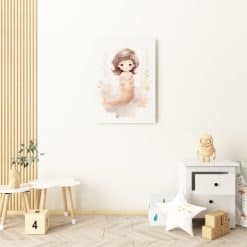 Canvas kinderkamer schilderij met zeemeermin print