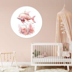 Muurcirkel kinderkamer dolfijn