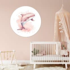 Kinderkamer muurcirkel Walvis