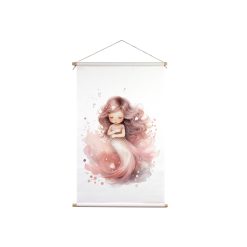 textielposter kinderkamer zeemeermin thema met zeemeermin print