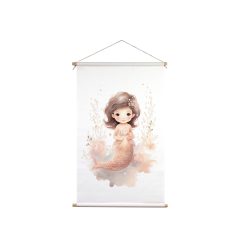 textielposter kinderkamer zeemeermin thema met zeemeermin print