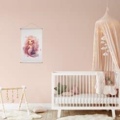textielposter kinderkamer zeemeermin thema met zeemeermin print