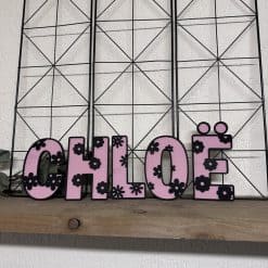 Houten decoletters bloemen
