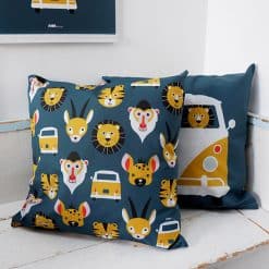 Kinderkamer kussen safari design