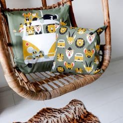 Kinderkamer kussen safari design