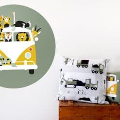 Sierkussen kinderkamer voertuigen