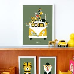 Kinderkamer poster safari thema