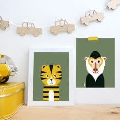 Kinderkamer poster safari thema