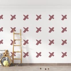 Kinderkamer behang | Scandi | XX | Oud Roze