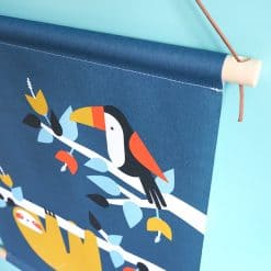 textielposter kinderkamer jungle