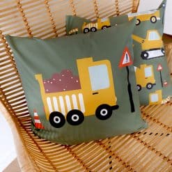 kussen kinderkamer kiepwagen voertuigen