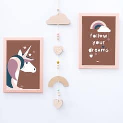 Kinderkamer poster set terracotta