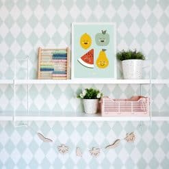 Kinderkamer poster set Lachend fruit