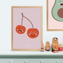 Kinderkamer poster set Lachend fruit