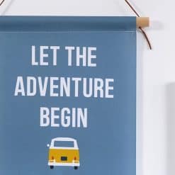 Alternative view of Textielposter Safari Adventure | jeans blauw