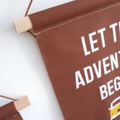 Alternative view of Textielposter Safari Aventure | terracotta bruin